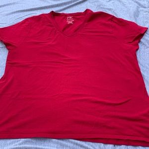 XXL Magenta V-Neck tee